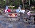 36 Inch Round Gas Fire Pit with Electronic Ignition 250,000 BTU