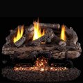 RH Peterson 24 Inch Charred Aged Split Oak with Variable Flame Remote