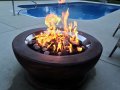 30 Inch Round Gas Fire Pit with Electronic Ignition 200,000 BTU