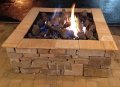 36 Inch Square Bowl Gas Fire Pit Kit with Electronic Ignition 250,000 BTU