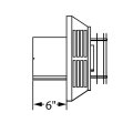 Rear Vent Horizontal Termination Cap For 5" X 8" Direct Vent Pipe