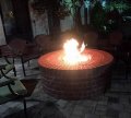 24 Inch Round Gas Fire Pit with Electronic Ignition 125,000 BTU