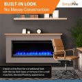 SimpliFire 50" Allusion Platinum Electric Fireplace