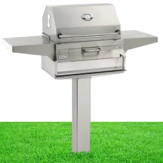Fire Magic In-Ground Post Mount Charcoal Grill (image for) Fire Magic In-Ground Post Mount Charcoal Grill