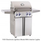 American Outdoor Grill 24" Portable With Rotisserie & Side Burner