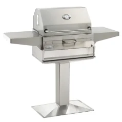 Fire Magic Post Mount Charcoal Grill (image for) Fire Magic Post Mount Charcoal Grill
