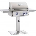 American Outdoor Grill Post Mounted With Interior Lighting