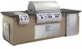 Fire Magic Echelon Outdoor Kitchen Island Package With Refrigerator