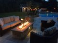 60" Rectangular Pre-Fab Gas Fire Pit W/ Enclosure