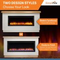 SimpliFire 50" Allusion Platinum Electric Fireplace