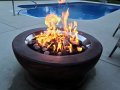 54 Inch Round Gas Fire Pit with Electronic Ignition 400,000 BTU