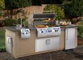 Fire Magic Echelon Outdoor Kitchen Island Package With Refrigerator