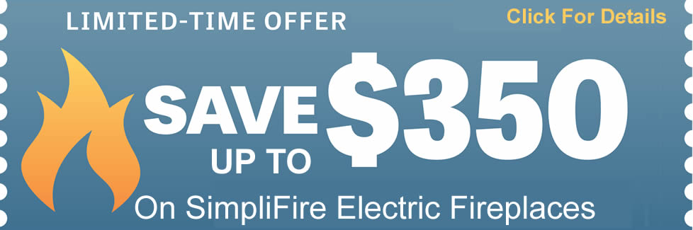 SimpliFire Electric Fireplace Promo